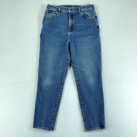 Denim Riders Jeans Blue Size 14 (31x28.5) High Rise Tapered Denim - Picture 1 of 10